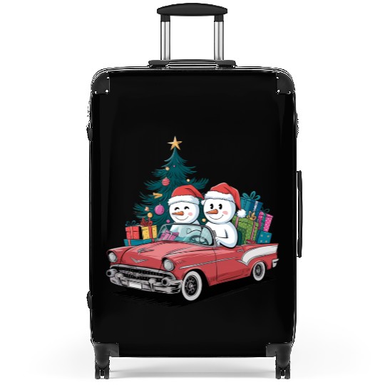 Merry Christmas , Christmas tree retro Suitcases