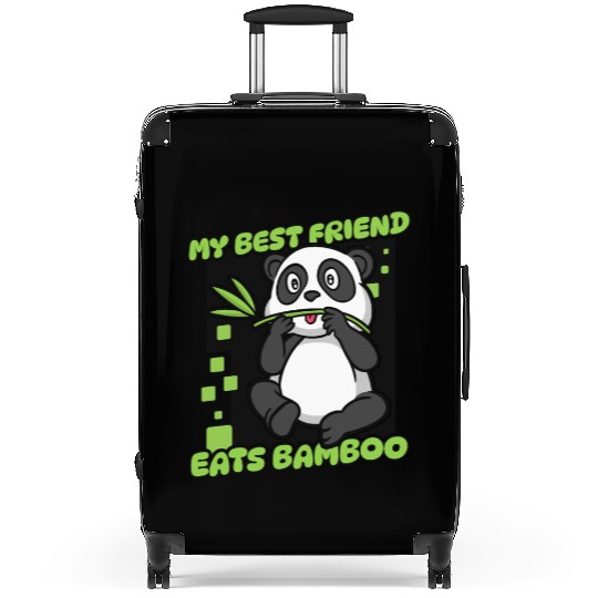 My Best Friend Eats Bamboo Panda Bear Friend Suitcases