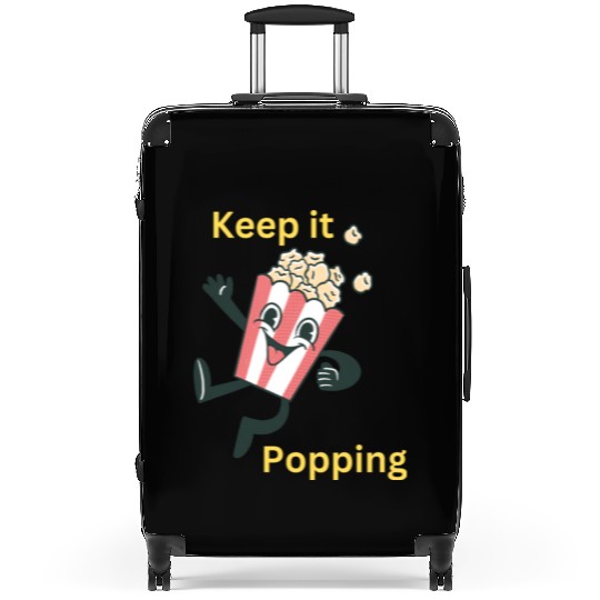 Keep it popping! Popcorn Character! Suitcases
