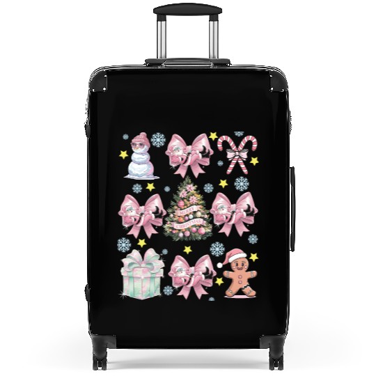 Merry Christmas, Christmas Coquette Bow Suitcases