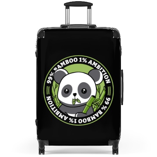99% Bamboo 1% Ambition Panda Bear Friend Lover Suitcases