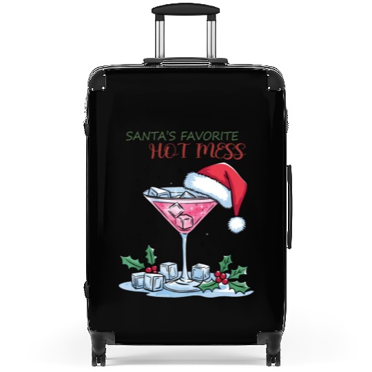 Santa Favorite Hot Mess, Merry Christmas Suitcases