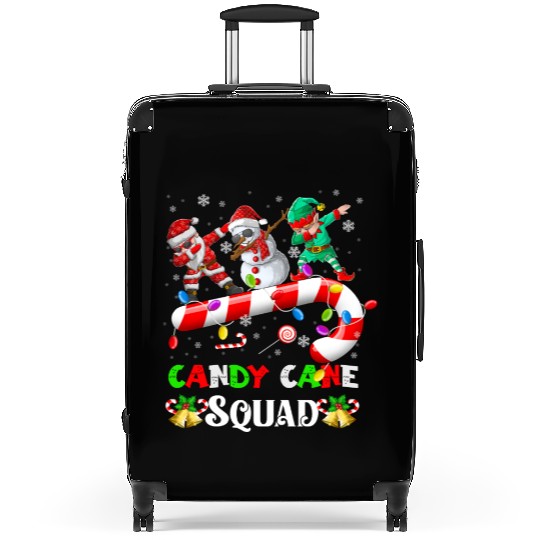 Dabbing Santa Elf Snowman Candy Cane Christmas Suitcases