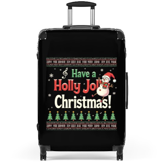 Have a holly joy christmas Suitcases