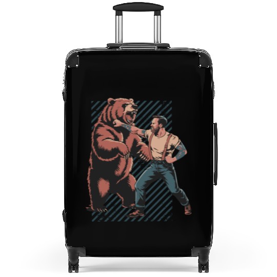 Man vs. Bear – Epic Wilderness Fight Suitcases
