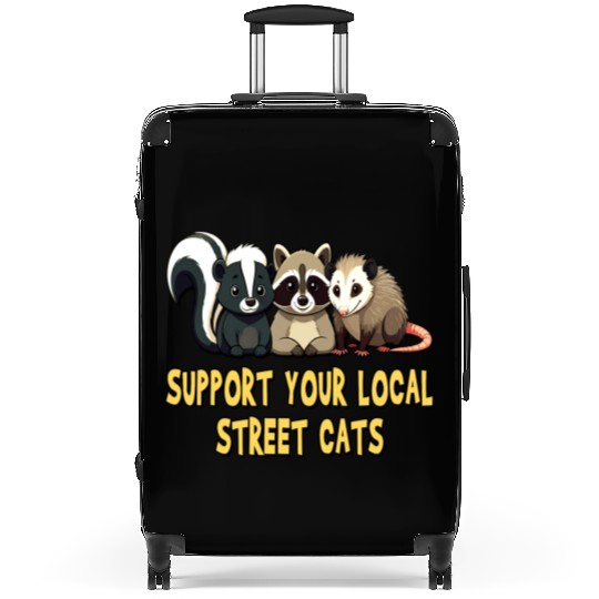 Support Your Local Street Cats - Raccoon, Opossum Suitcases