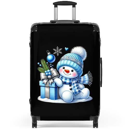 Cute Snowman, Christmas Snowman, Merry Christmas Suitcases