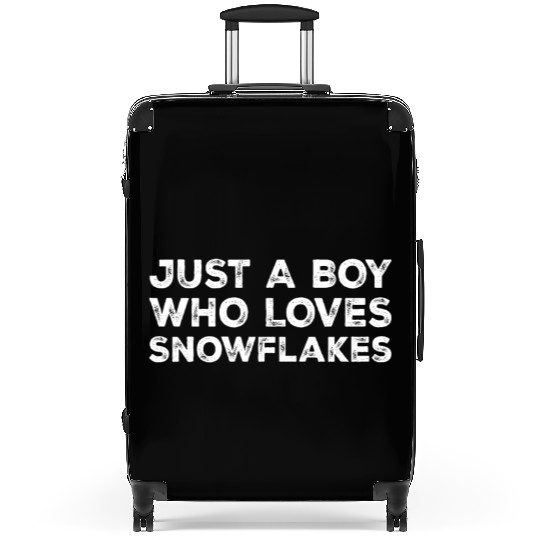 Just A Boy Who Loves Snowflakes, Funny Christmas Suitcases