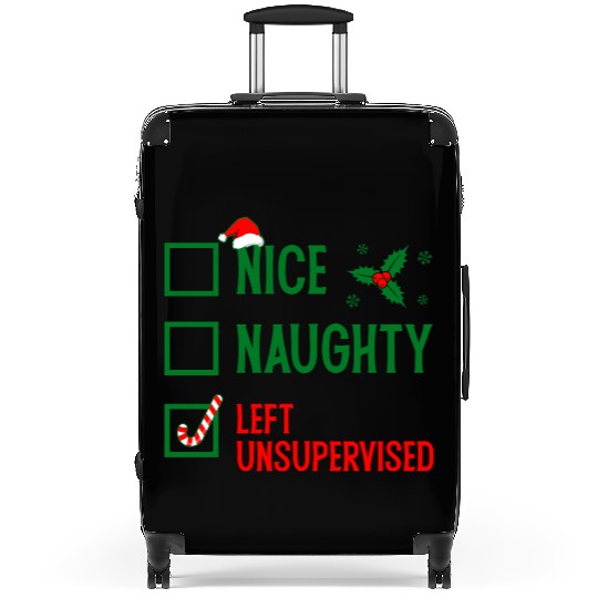 Left Unsupervised Christmas Checklist Suitcases