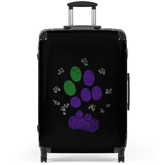 AroAce Cat Paw Prints Suitcases