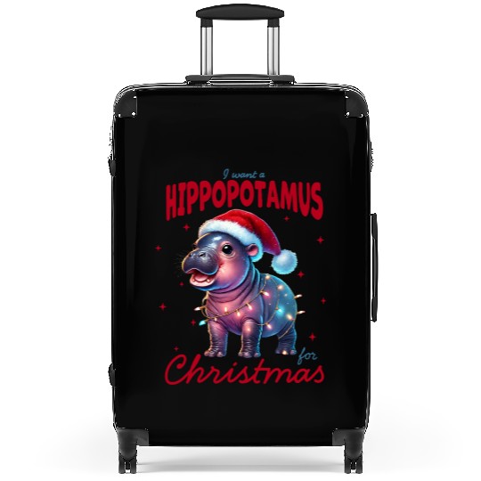 Hippo Christmas, Merry Christmas Suitcases