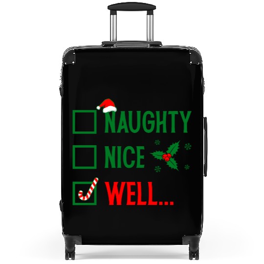 Naughty or Nice Funny Christmas Suitcases