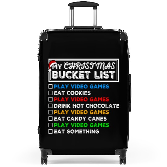 Christmas Bucket List Video Games Xmas Gamer Suitcases