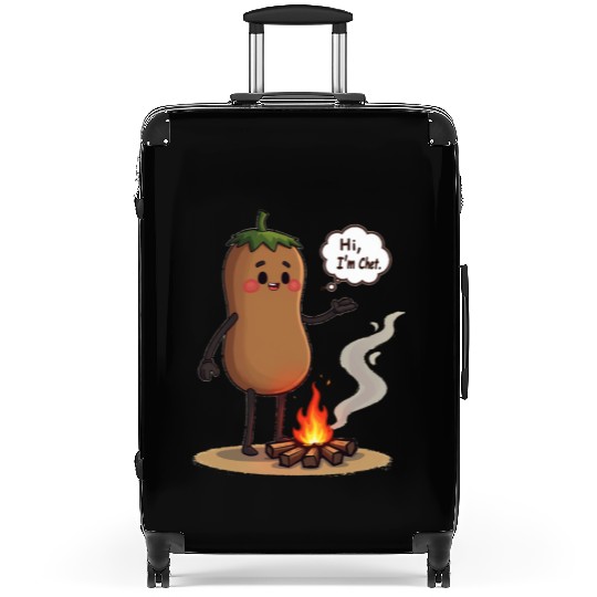 Chestnuts Roasting Christmas Cartoon Suitcases