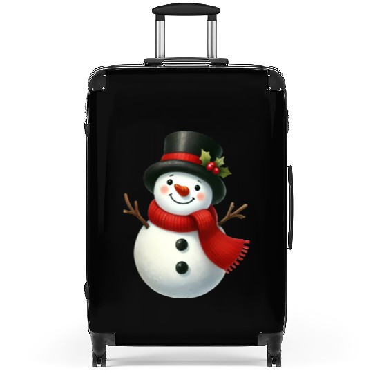 Snowman Christmas, Cute Christmas, Christmas Suitcases