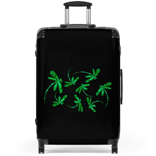Dragonfly Electric Green Frenzy Suitcases