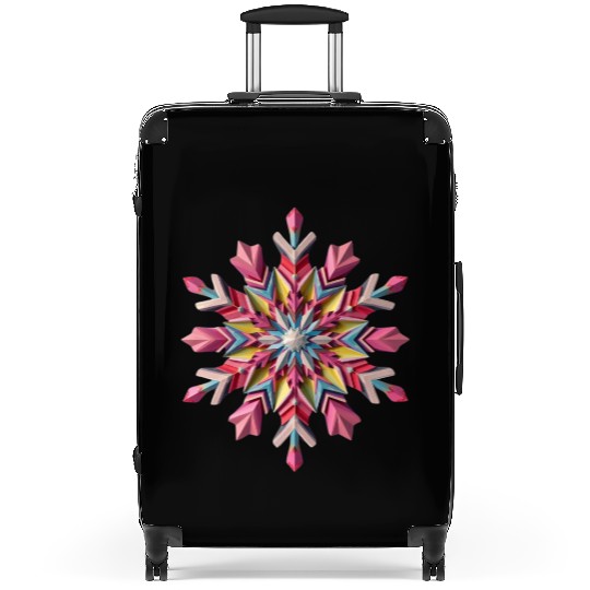 snowflake in bright candy colors-Abstract style Suitcases