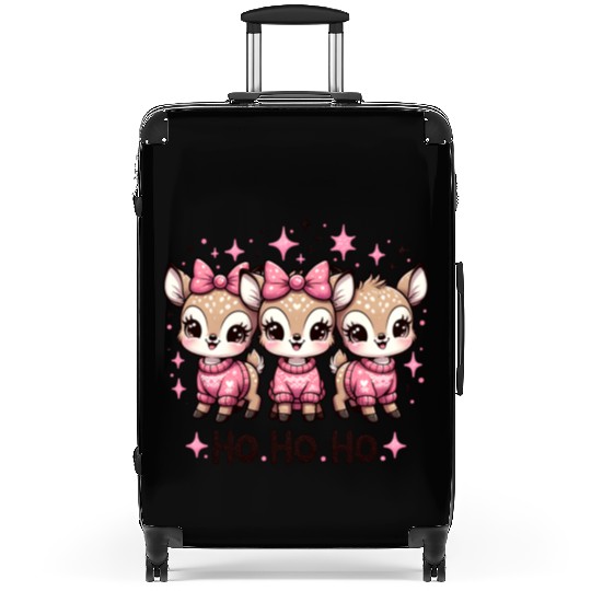 Ho Ho Ho Christmas Cute Baby Deer Suitcases