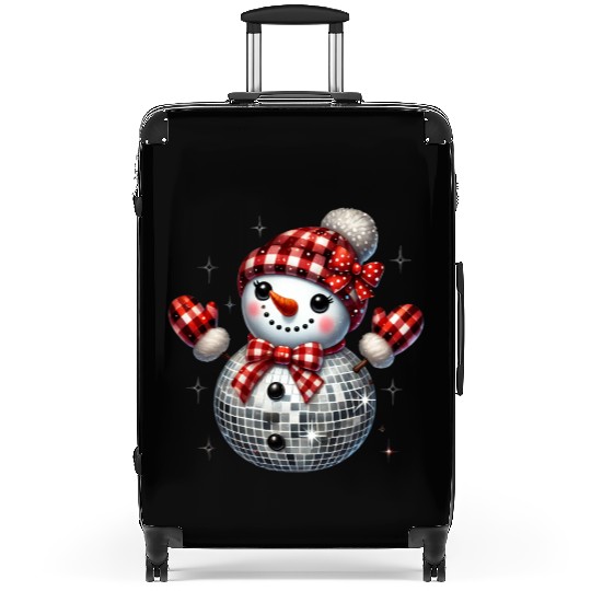 Christmas Disco Snowman Suitcases