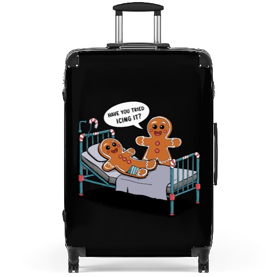 Christmas Gingerbread Hospital Humor Suitcases