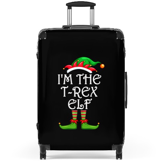 I'm The T-Rex Elf Suitcases Matching Family Christmas