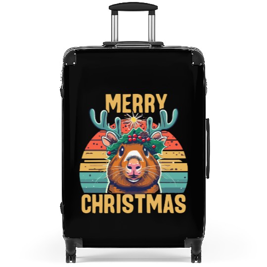Funny Guinea Pig Christmas Suitcases