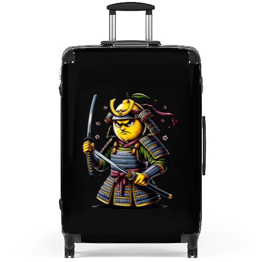 Samurai Lemon Warrior Blossom Art Suitcases