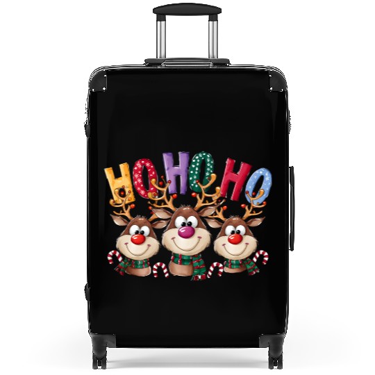 Ho Ho Ho Deer, Merry Christmas Suitcases