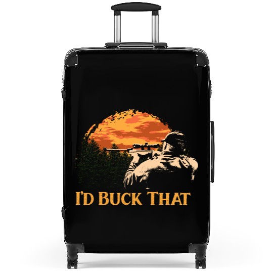 Id Buck That Deer Hunting Elk Hunter Forest Funny Suitcases