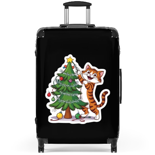 Climbing the Christmas Spirit Suitcases