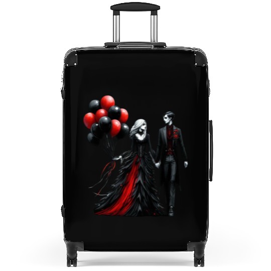 Black Gnomes Valentines Day Suitcases