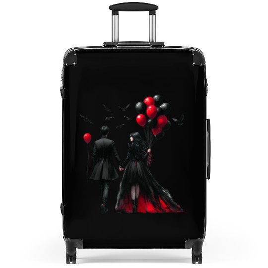 Black Gnomes Valentines Day Suitcases