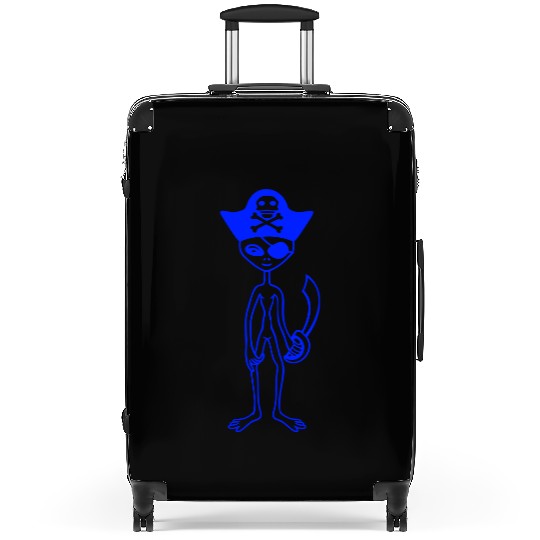 Alien Pirate Captain Funny Extraterrestrial Being Suitcases