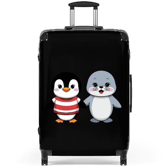 Penguin and Seal Friends Suitcases