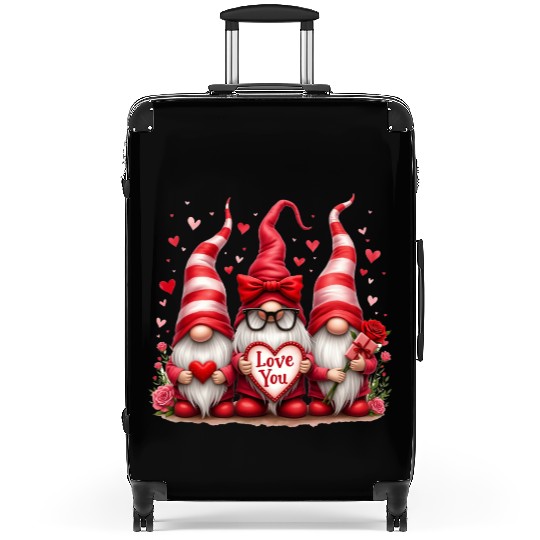 Gnomes Valentines Revelin, Valentines Retro Suitcases