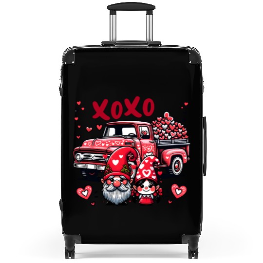 Gnomes Valentines Revelin, Valentines Retro Suitcases