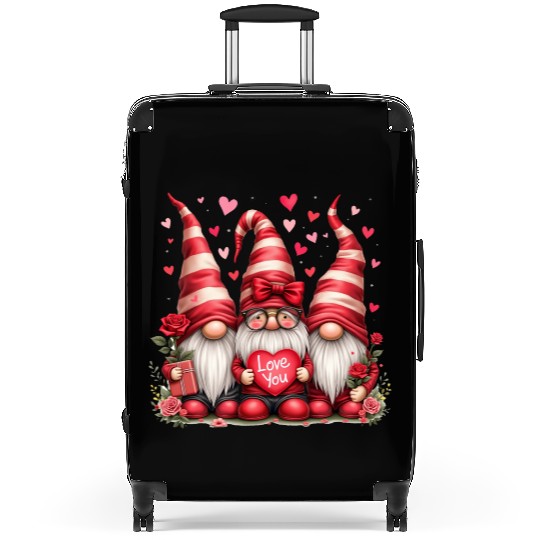 Gnomes Valentines Revelin, Valentine Retro Suitcases