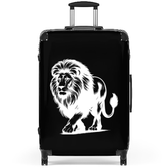 Lion With Mane Large African Cat Of Prey Suitcases