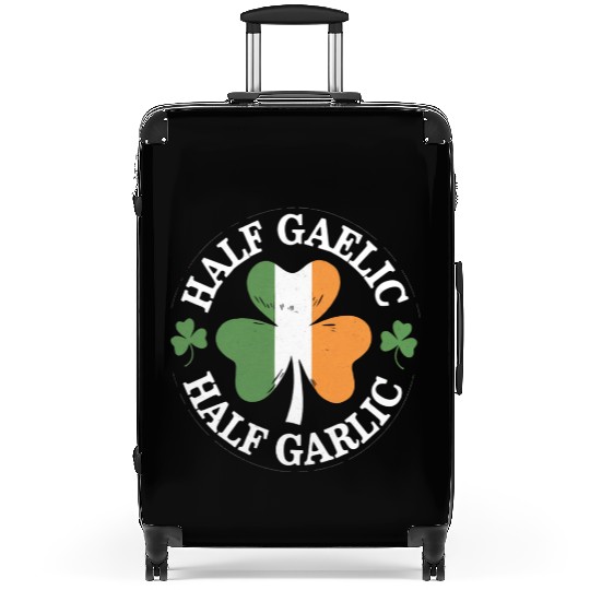 Half Gaelic Half Garlic Irish Italian St. Patrick Suitcases