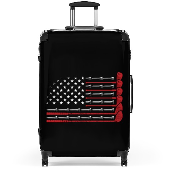 American Flag Golf Suitcases