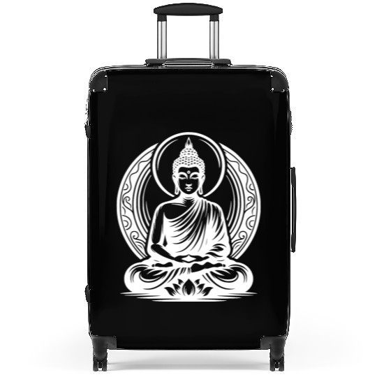 Meditating Yoga Buddha Mindfulness Meditation Suitcases