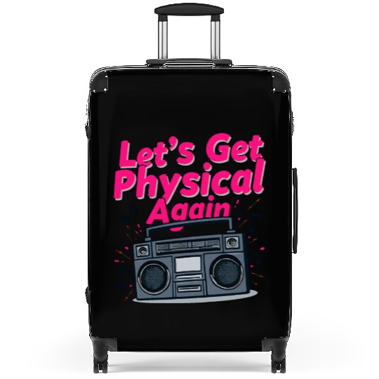 80s Fitness Enthusiast Retro Workout and Neon Suitcases