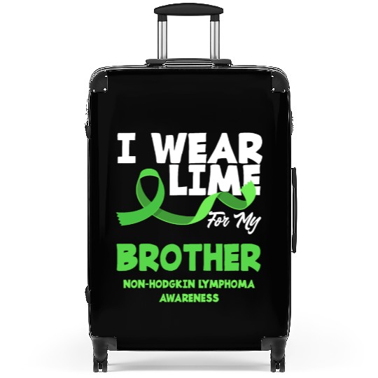 Non-Hodgkin Lymphoma Awareness Wear Lime Brother Suitcases