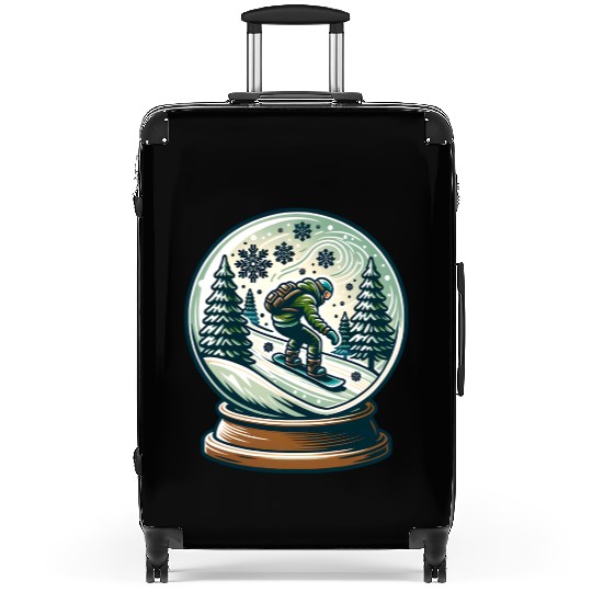 Snowboarding Adventure in Winter Wonderland Suitcases