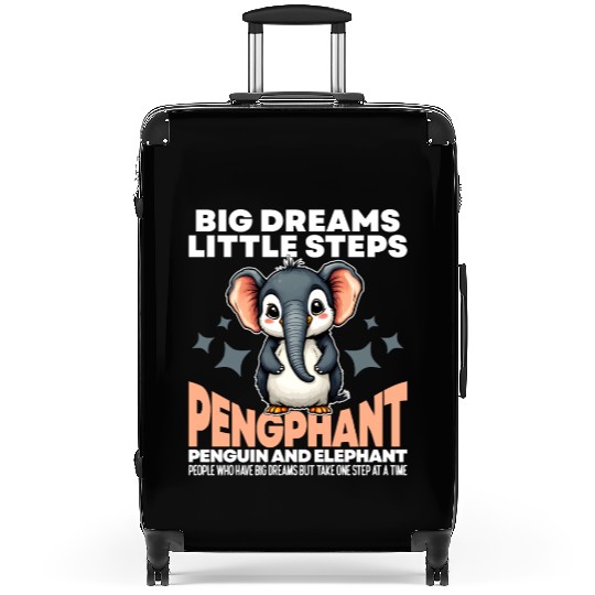 BIG DREAMS LITTLE STEPS - PENGUIN AND ELEPHANT Suitcases
