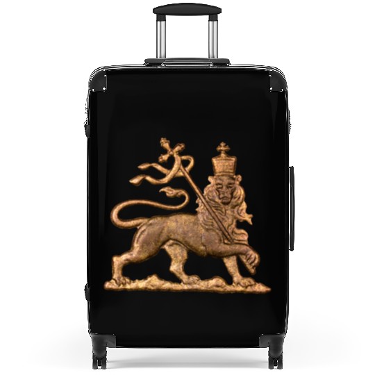 lion of judah goldbronze rasta reggae roots wear Suitcases