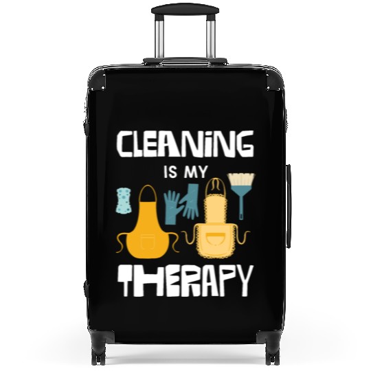 Cleaning Is My Therapy Fun Graphic for Cleaners Suitcases