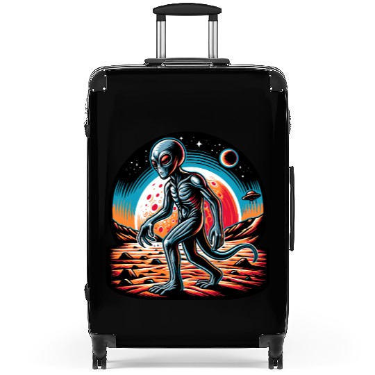 Alien on Mars Suitcases