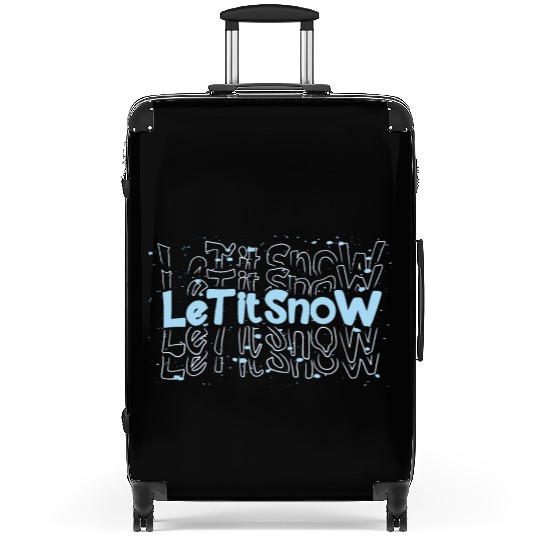 Let It Snow Winter Season Graphic Design Suitcases