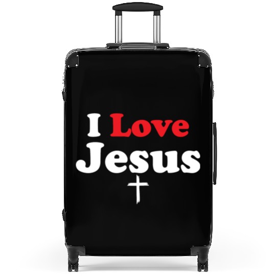 I Love Jesus Christian Christmas Suitcases